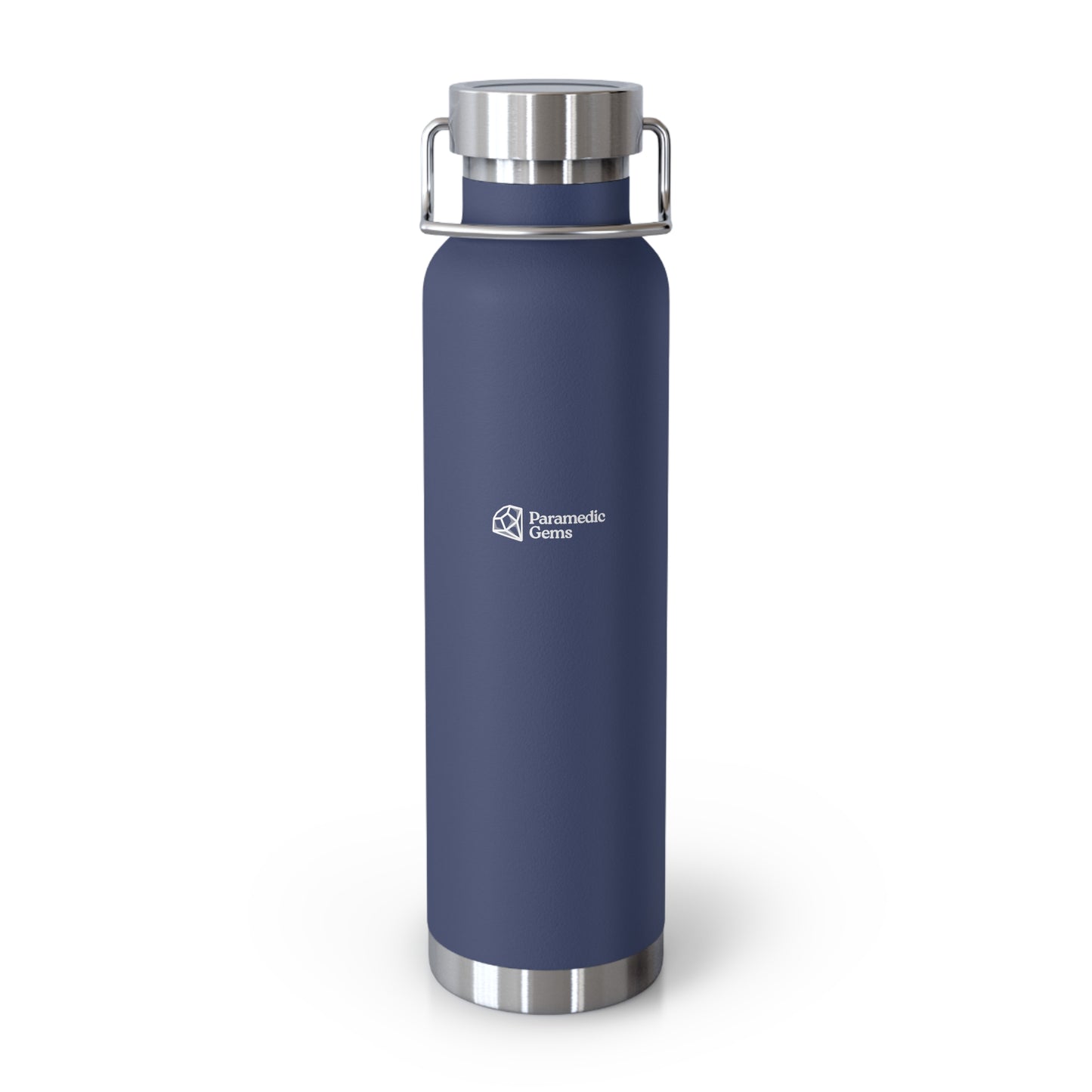 Paramedic Gems - 22oz Copper Vacuum Insulated Water Bottle — Stainless Lid, Travel Hydration Bottle